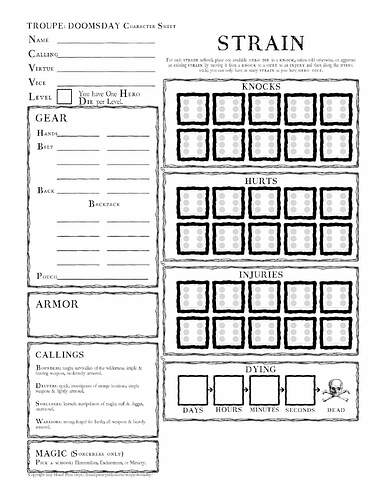 Character Sheet
